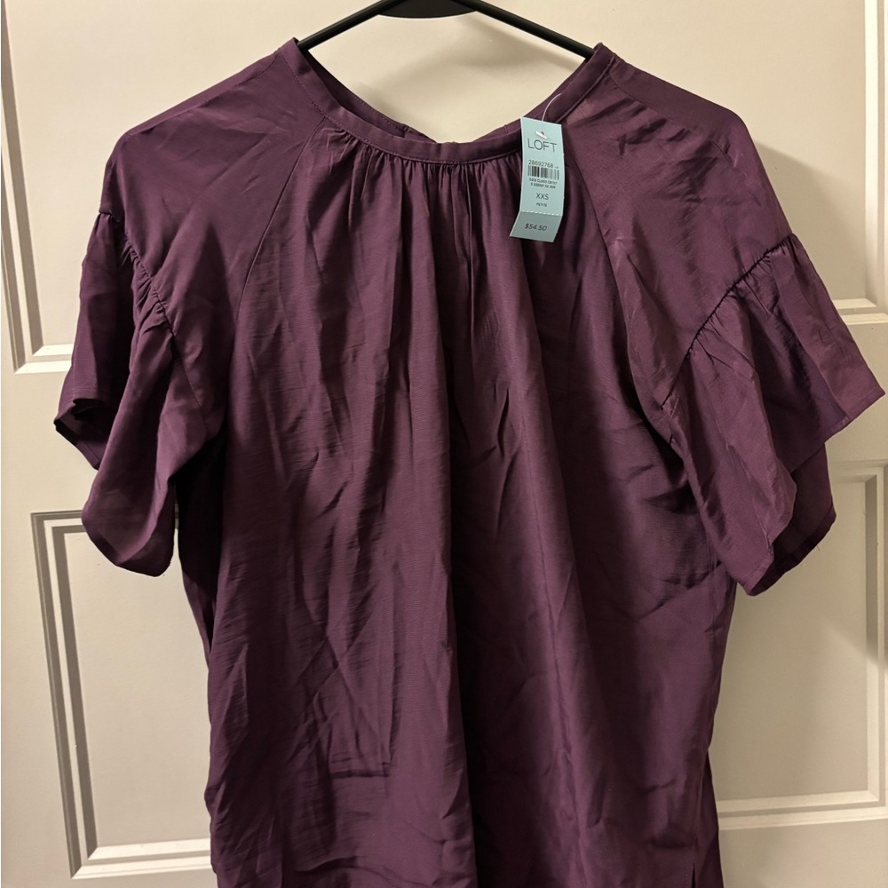 LOFT Rich Plum Blouse